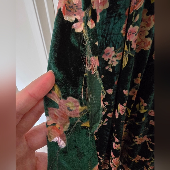 Baltic born Uma velvet maxi dress green floral Large - Picture 11 of 12